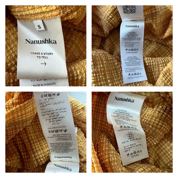 Nanushka Sabri Seersucker Checker Short Sleeve Dress - Picture 6 of 10